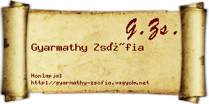Gyarmathy Zsófia névjegykártya