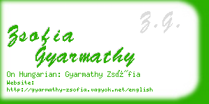 zsofia gyarmathy business card